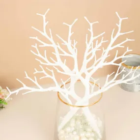 10 Pack White Artificial Tree Branch DIY Vase Fillers, Plastic Dry Manzanita Plant Twigs 14"