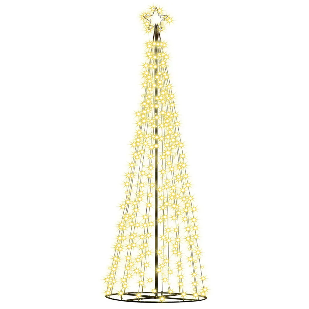 12 ft 3.6m 400 LED Solar Christmas Tree Xmas Tree Decorations 8 Light Modes - Warm White