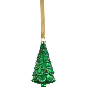 12-Piece Set Metallic Frosted Glass Tree Hanging Ornaments