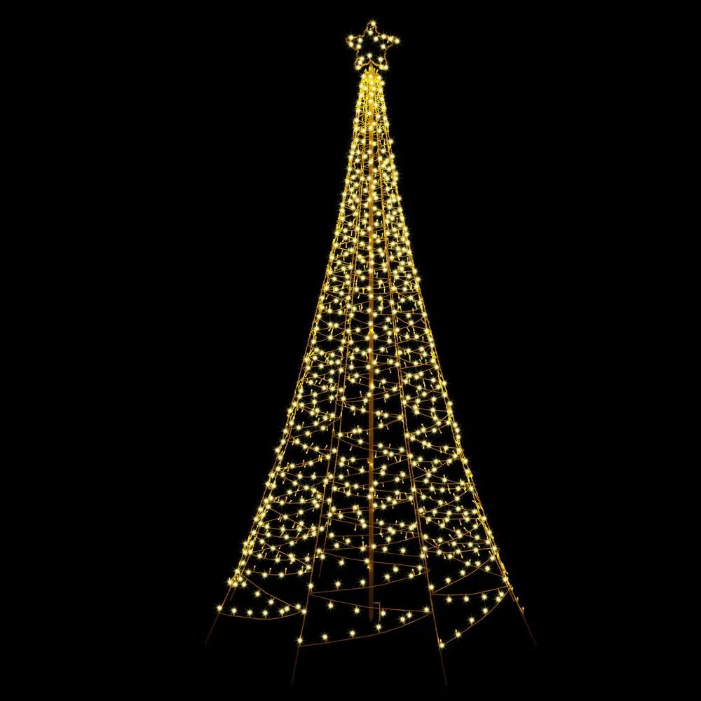 12ft 3.6m 800 LED Solar Christmas Tree Net Lights Xmas Trees Decoration