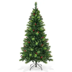 180cm Artificial Christmas Tree with 670 Pine Needles Branch Tips