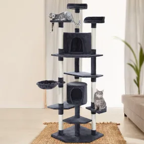 203cm Giant Multi-Level Cat Tree, Scratching Post, Hammocks - i.Pet