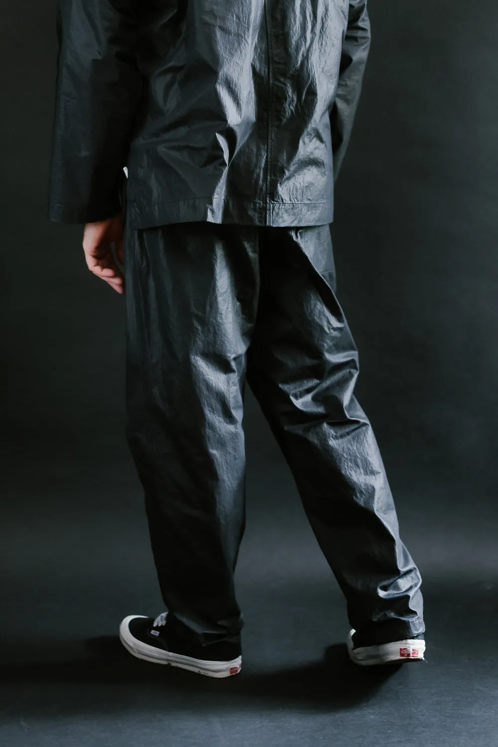 3319-WTB - EZ Chinois De Luxe Waxy Taffeta Pants - Black