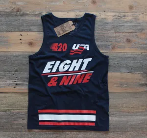 420 USA Navy Jersey Tank