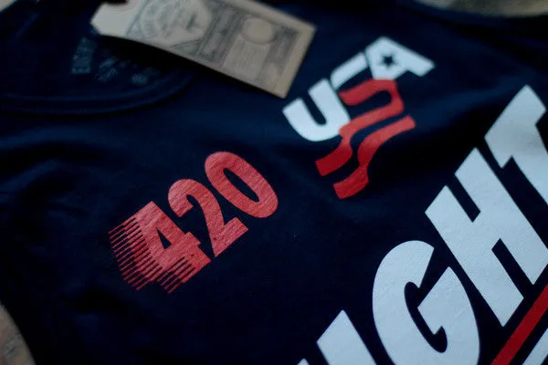 420 USA Navy Jersey Tank