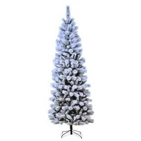 6-Feet Flocked Green & Frosted Pine Needle Tree