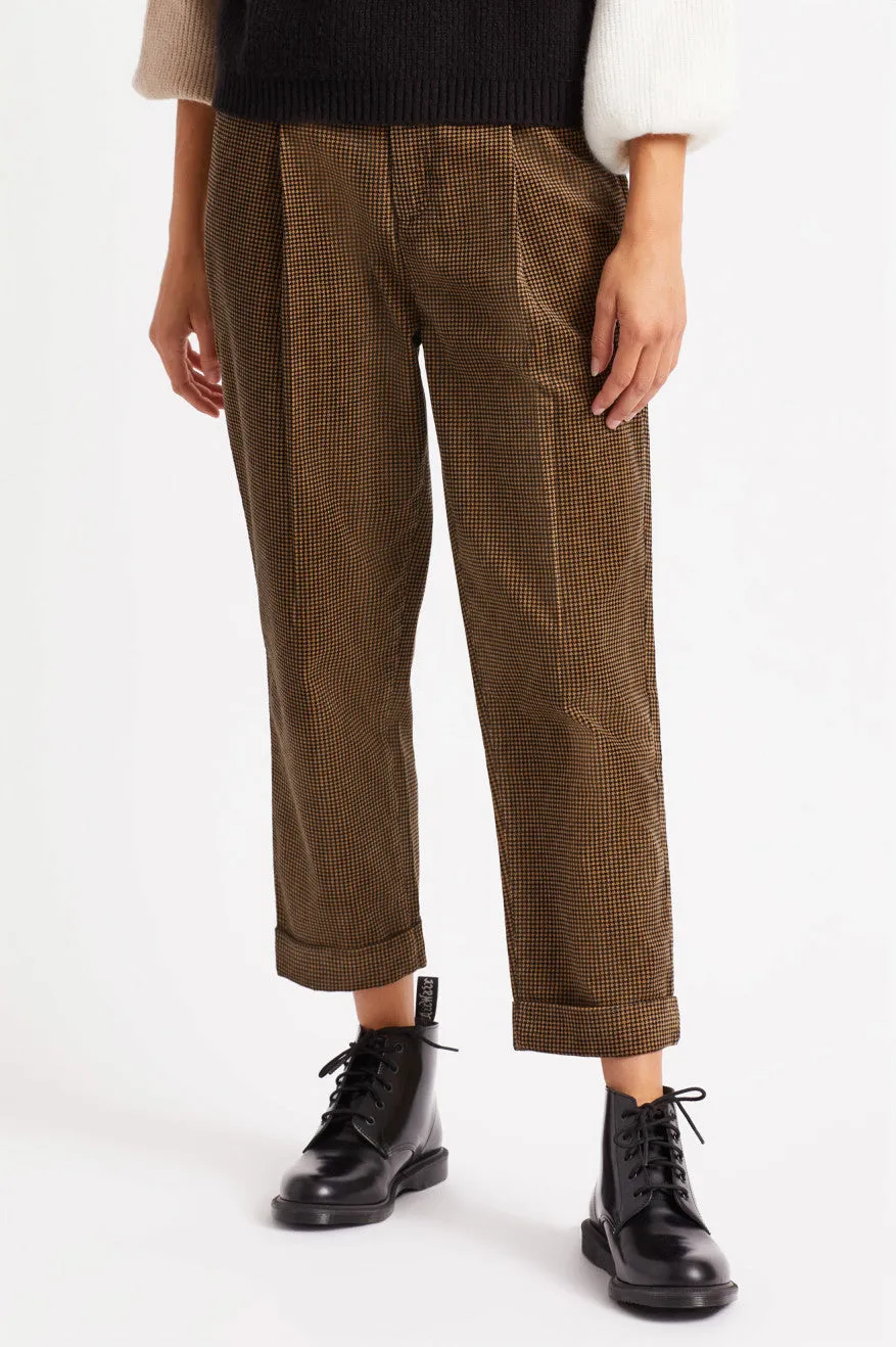 Aberdeen Trouser Pant - Khaki Houndstooth