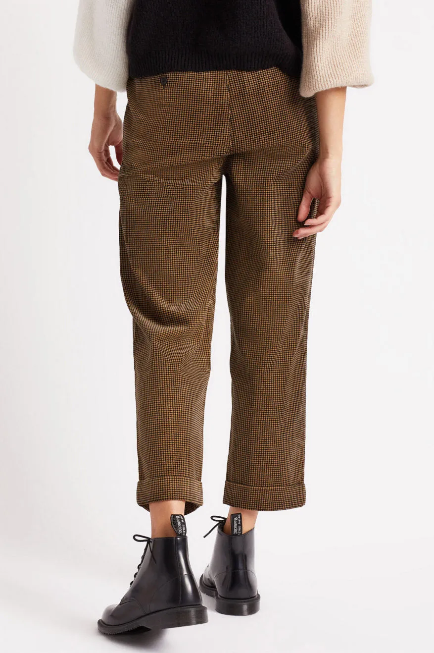 Aberdeen Trouser Pant - Khaki Houndstooth