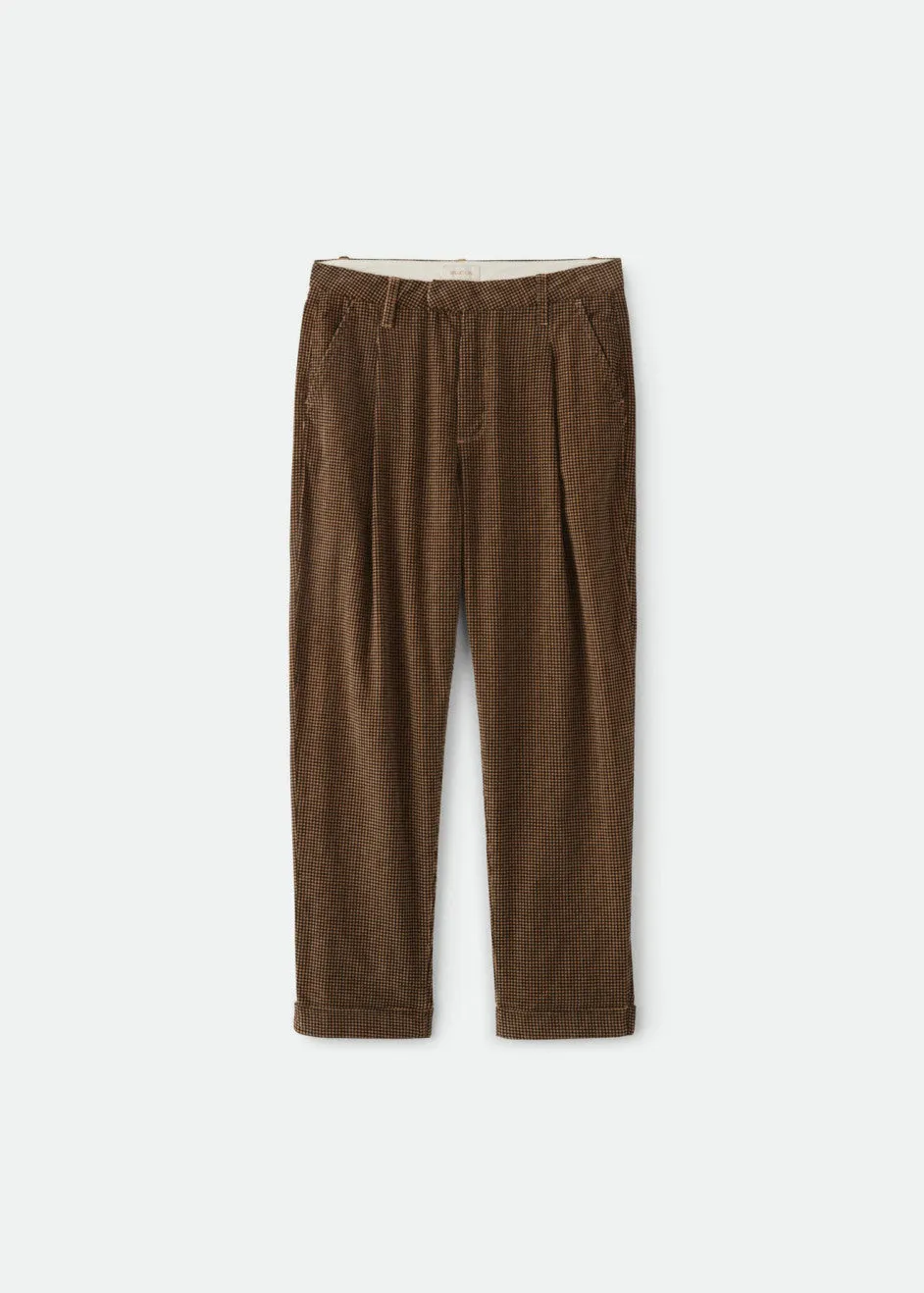 Aberdeen Trouser Pant - Khaki Houndstooth