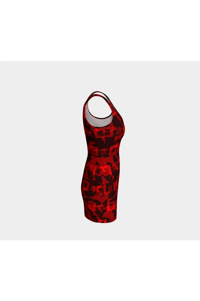 Adinkra Red Bodycon