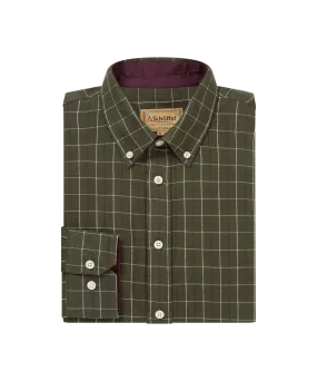 Aldeburgh Tailored Shirt - Woodland/Wine/Ecru Check