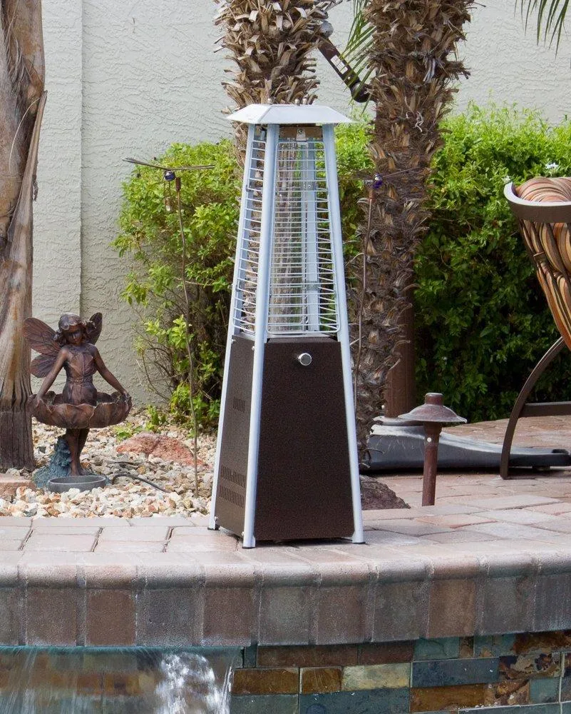 AZ Patio Heaters HLDS032-GTTHG Portable Table Top Glass Tube Patio Heater, Bronze