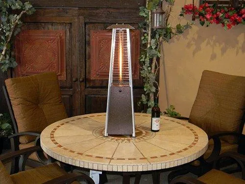 AZ Patio Heaters HLDS032-GTTHG Portable Table Top Glass Tube Patio Heater, Bronze