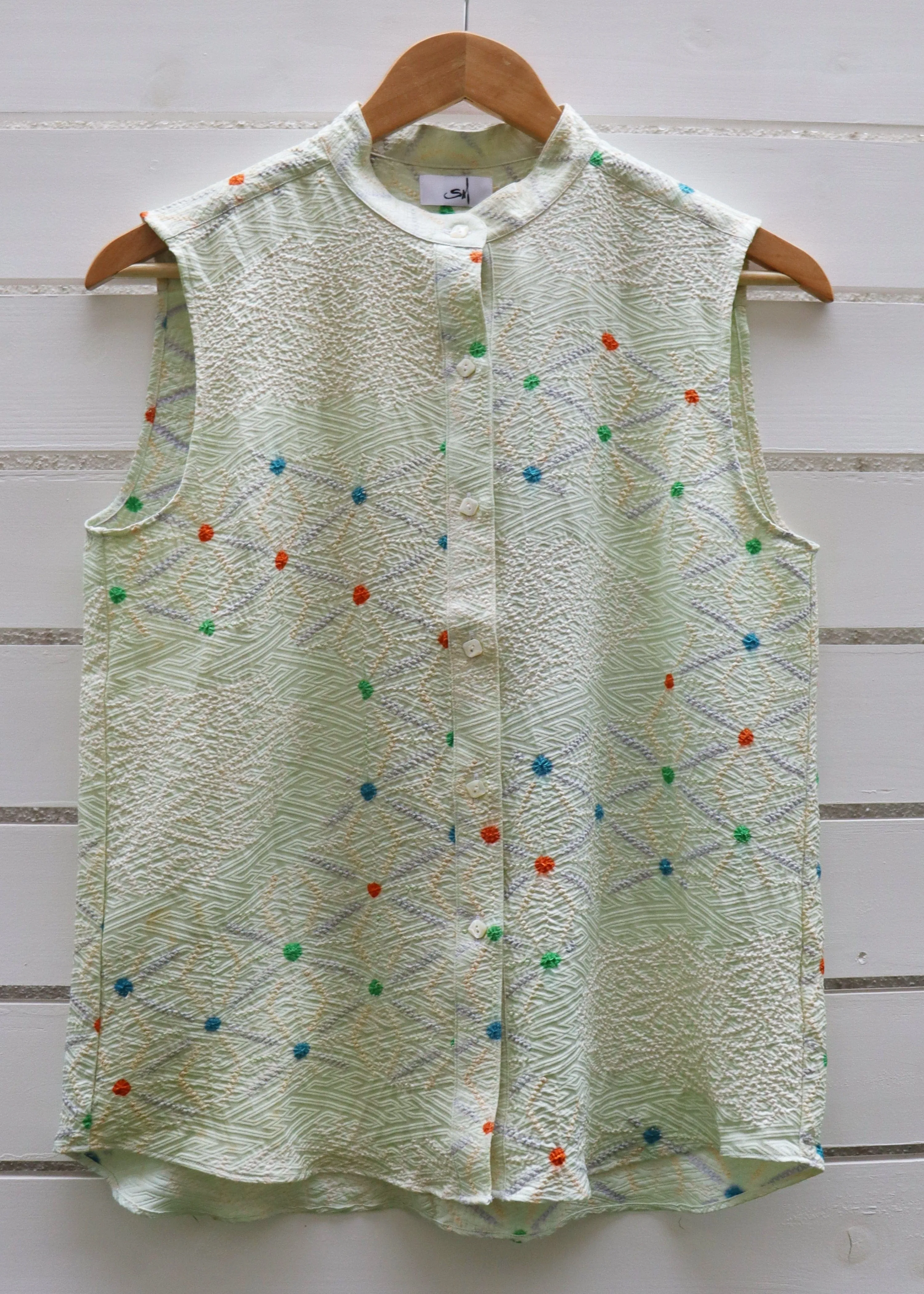 Baby Blue Shibori- Kimono Tank