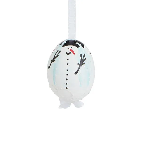 Bauble Oval Snowman Egg 5cm