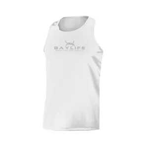 Bay Life Mens' Cool-Tek Tank Top | White