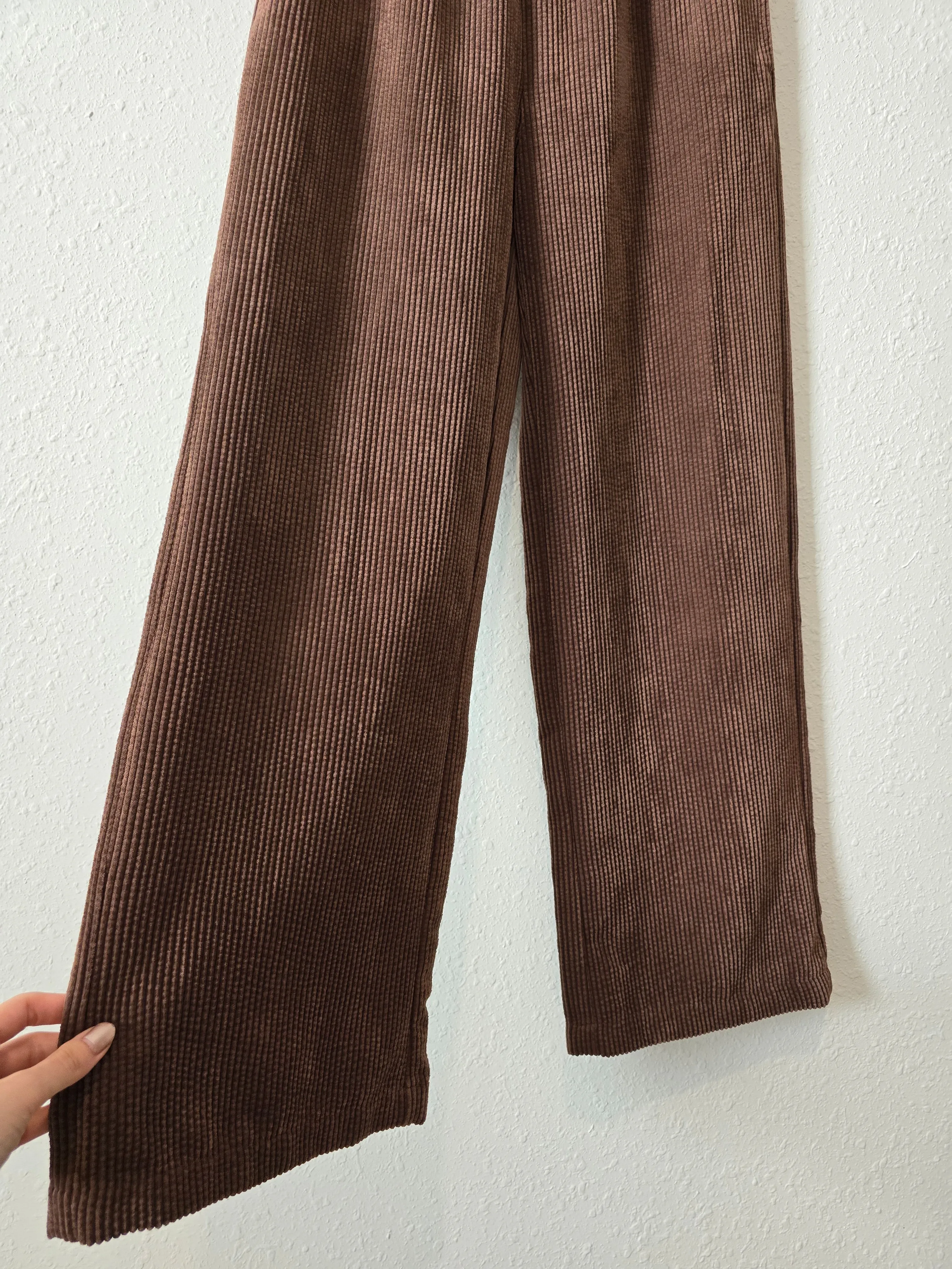 BDG Brown Cord Wide Leg Pants (S)