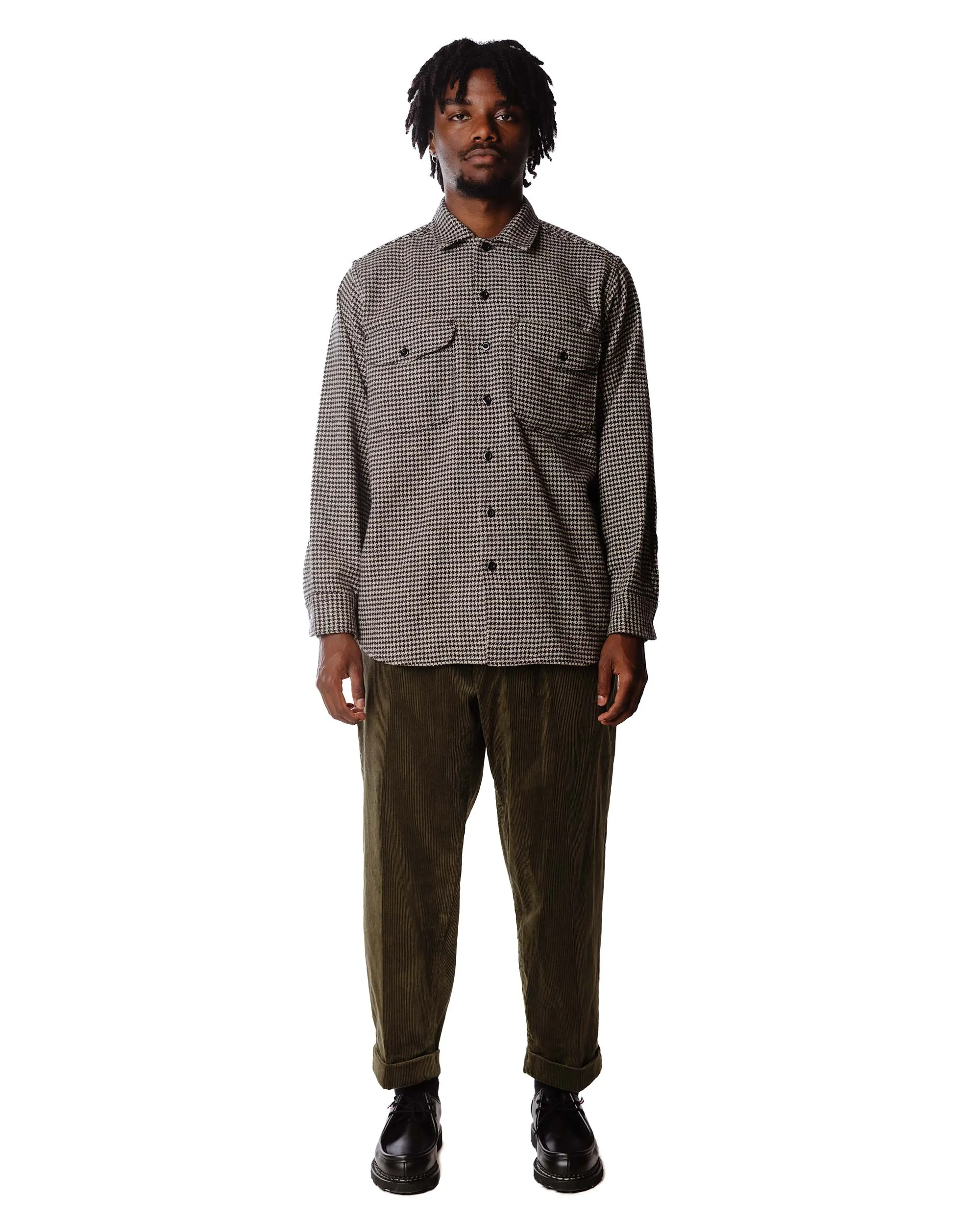 Beams Plus 2Pleats Corduroy Dark Green