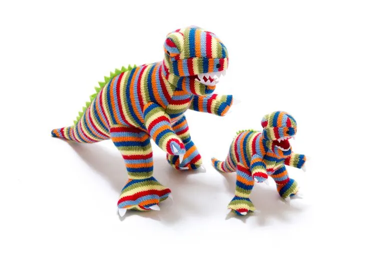 Best Years Ltd Knitted Stripe T Rex Dinosaur