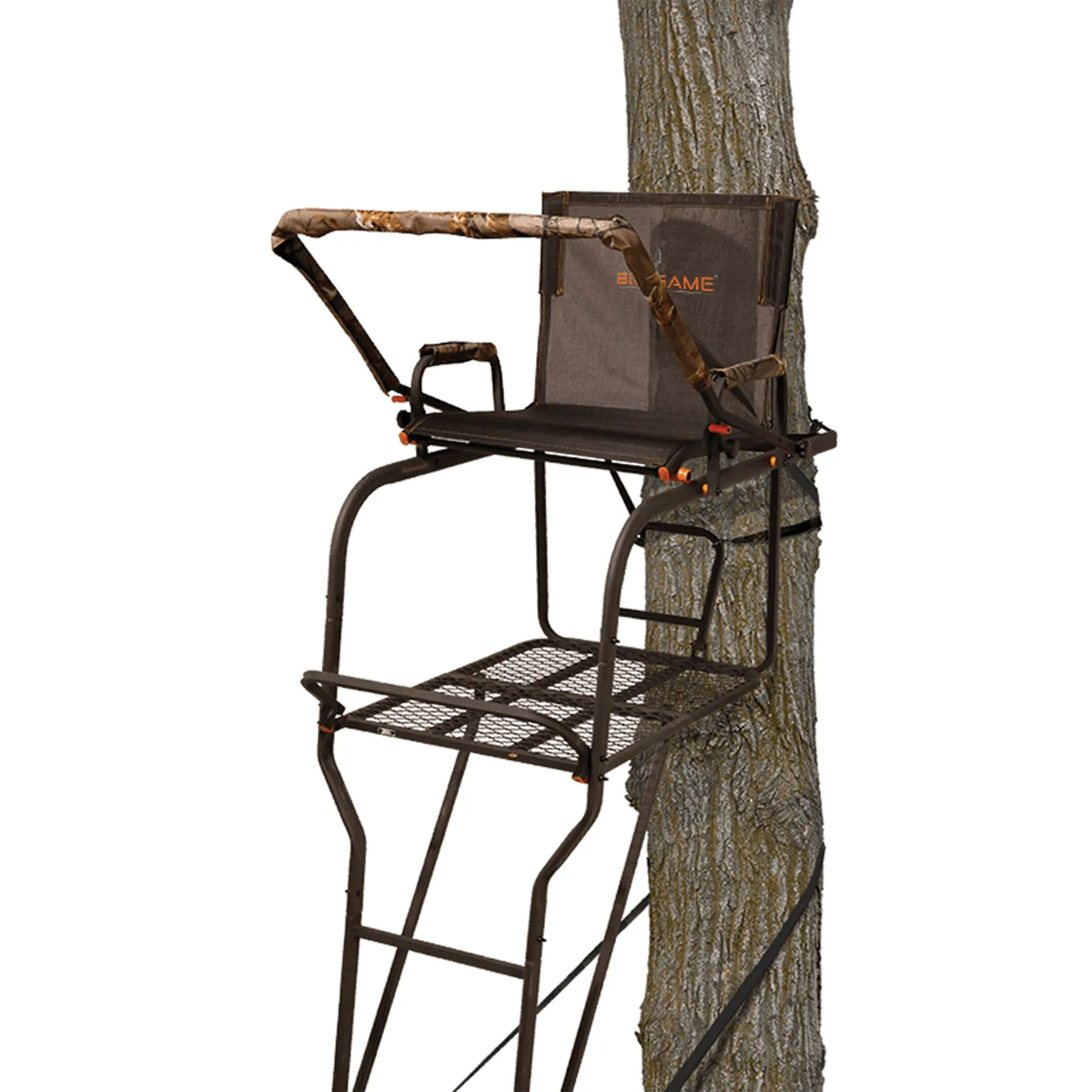 Big Game Hunter HD 1.5 Deer Hunting 18.5 Foot 1 Person Ladder Tree Stand, 2 Pack