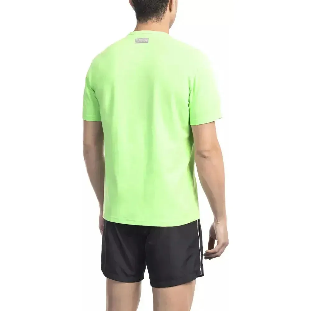 Bikkembergs Green Cotton Men T-Shirt