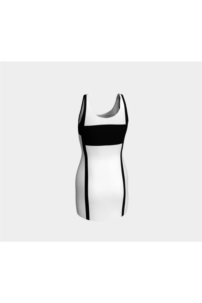 Black & White Scheme Bodycon Dress