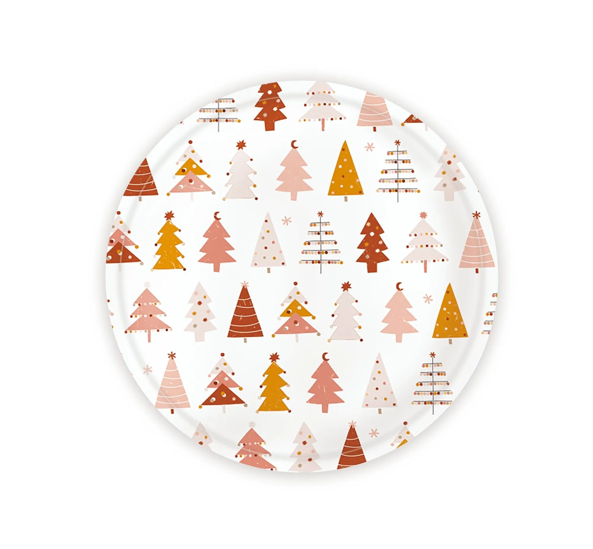 Boho Christmas Tree Icon Plates (Set of 8)