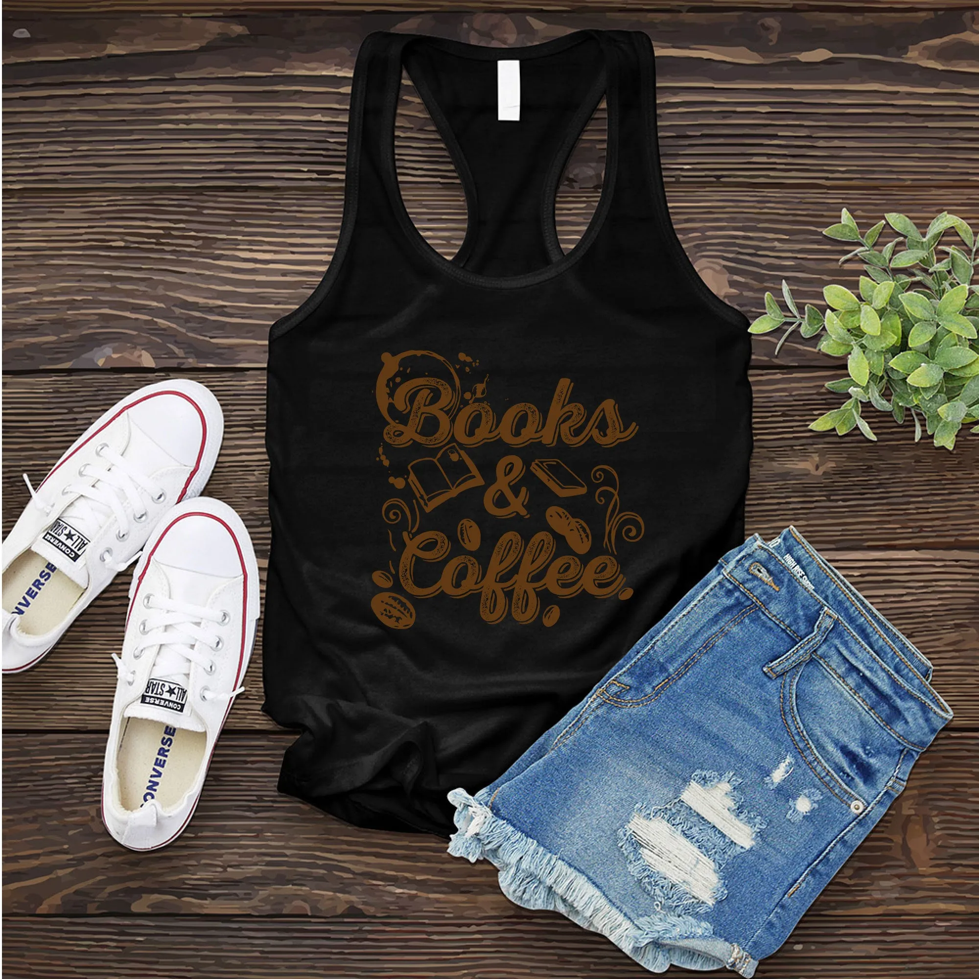 Books & Coffee Women's Tank Top