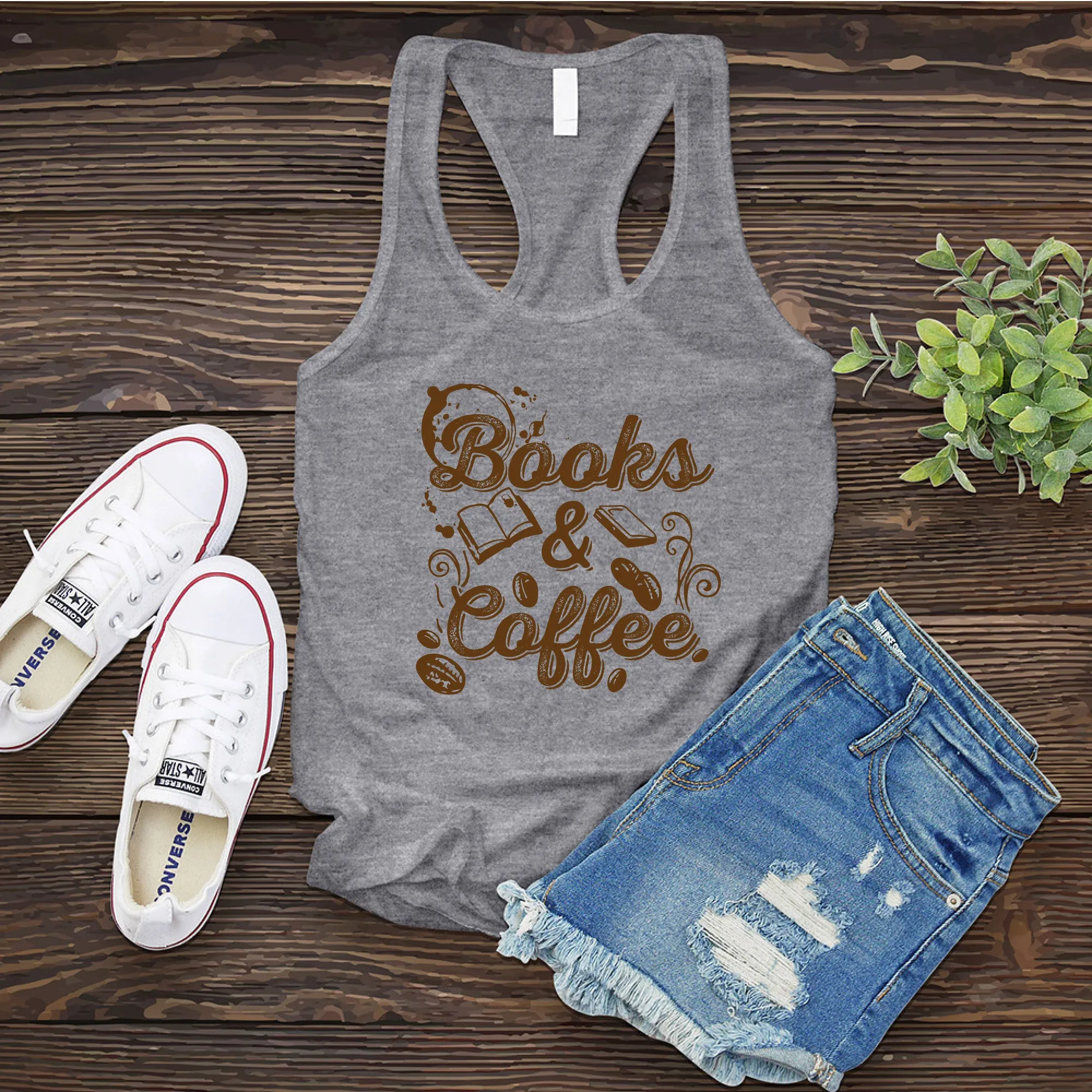 Books & Coffee Women's Tank Top