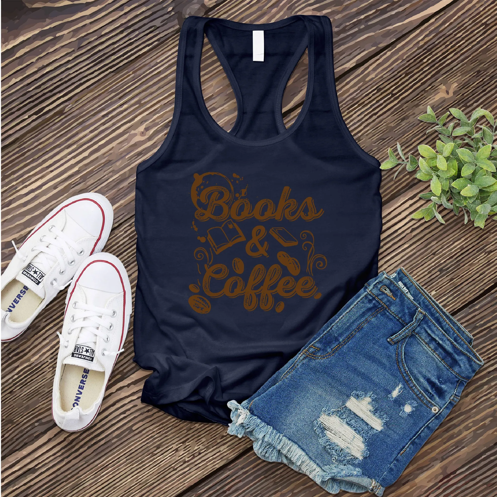 Books & Coffee Women's Tank Top