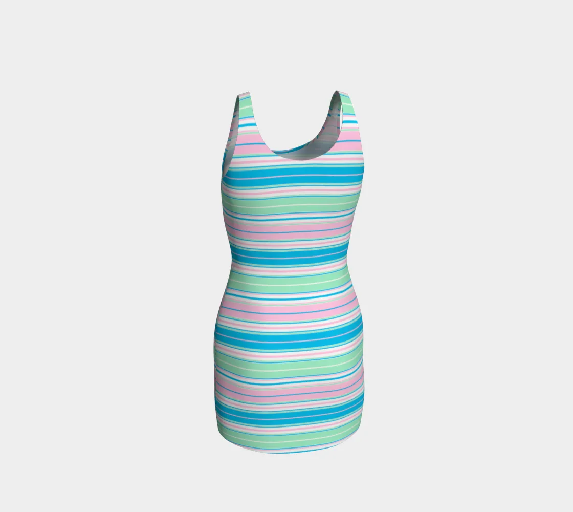 Brightly Striped Bodycon Dress