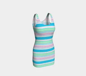 Brightly Striped Bodycon Dress