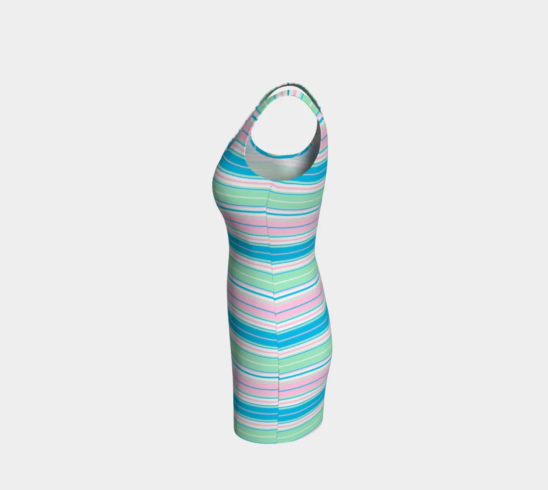 Brightly Striped Bodycon Dress