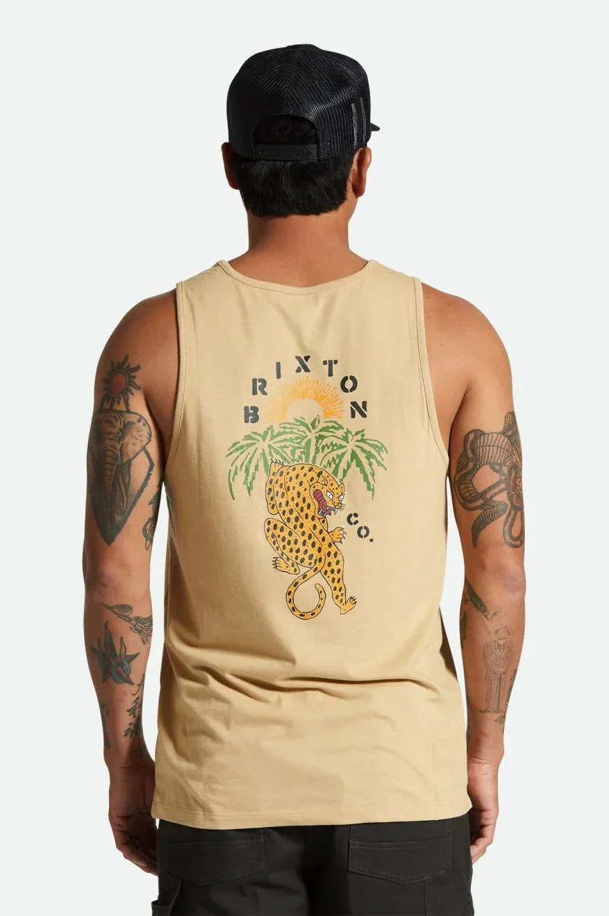 BRIXTON PALM JAGUAR TANK TOP OAT MILK