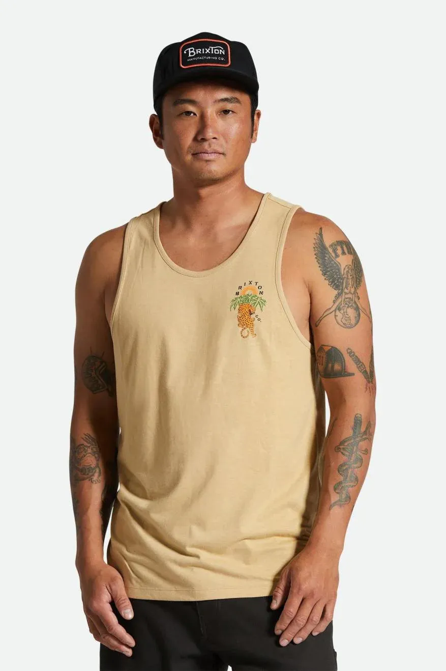 BRIXTON PALM JAGUAR TANK TOP OAT MILK