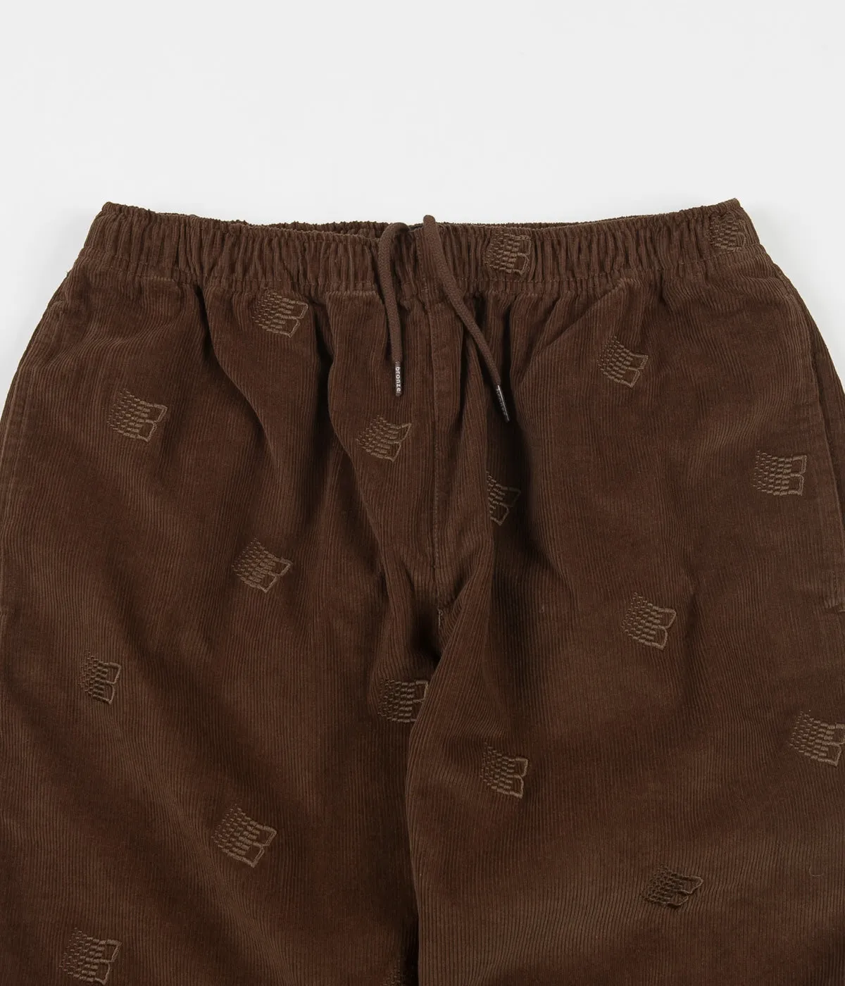 Bronze 56K All Over Embroidered Synch Cord Pants - Brown