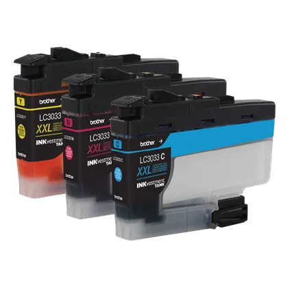 Brother Genuine INKvestment Super High-Yield 3-pack Color Tank  Ink Cartridges, C/M/Y, 1500 Pages - LC30333PKS