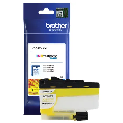 Brother INKvestment Tank Super High-Yield Yellow Ink Cartridge, 1500 Pages - LC3037Y