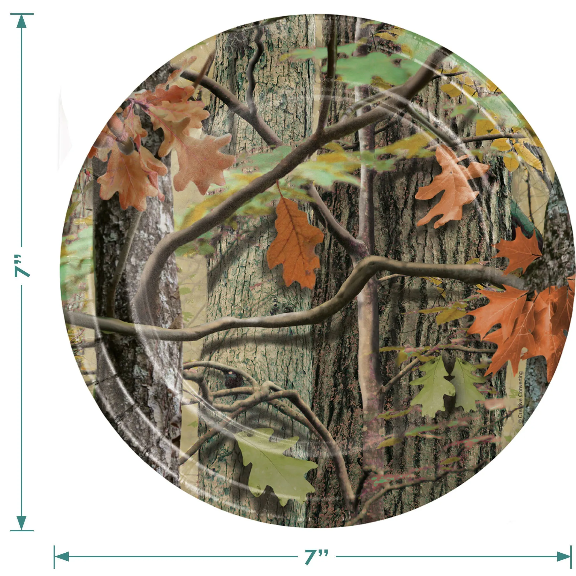 Camouflage Party Supplies - Hunting Camo Paper Dessert Plates, Lunch Napkins, and Forks (16 Plates, Napkins, and Forks)