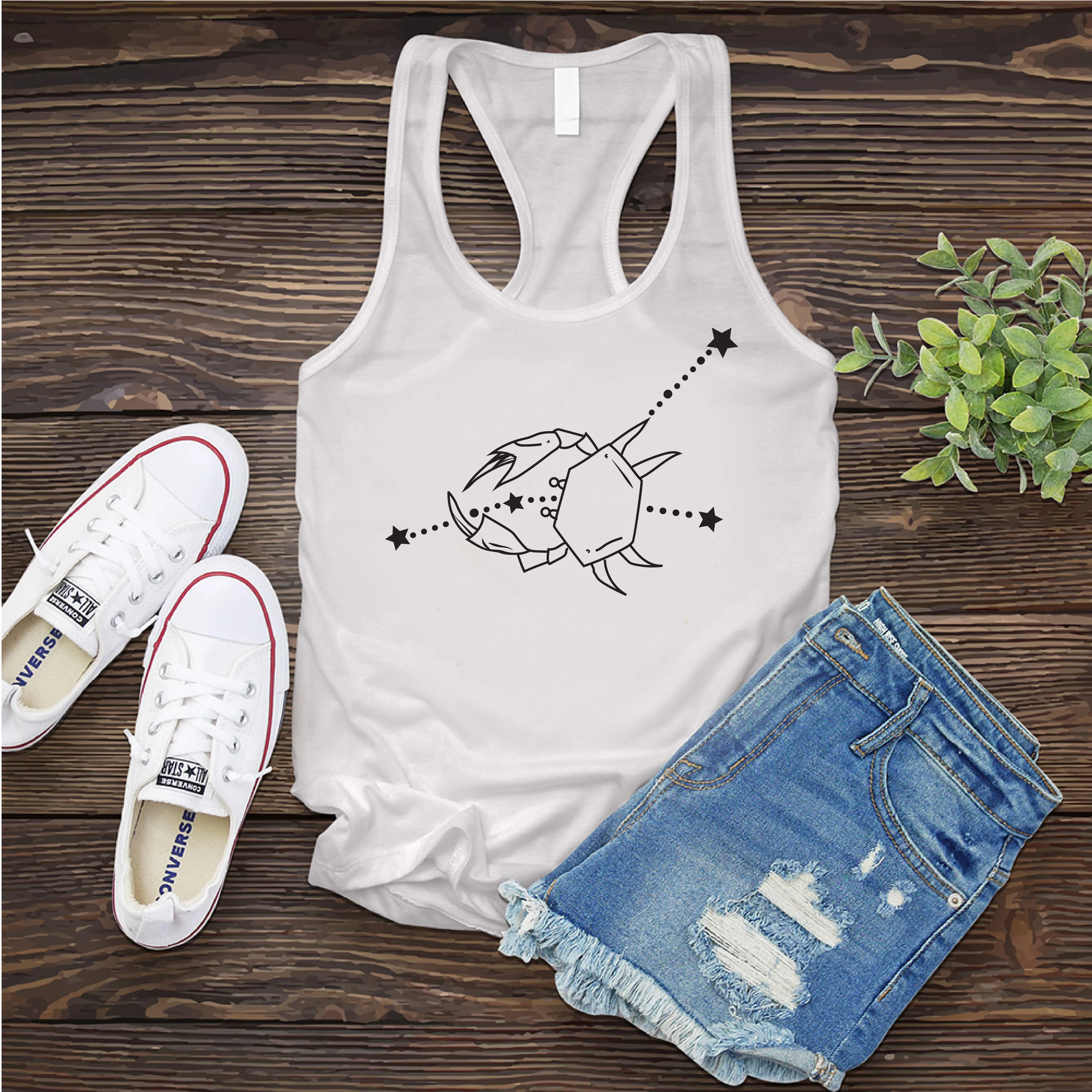 Cancer Constellation and Crab Women's Tank Top