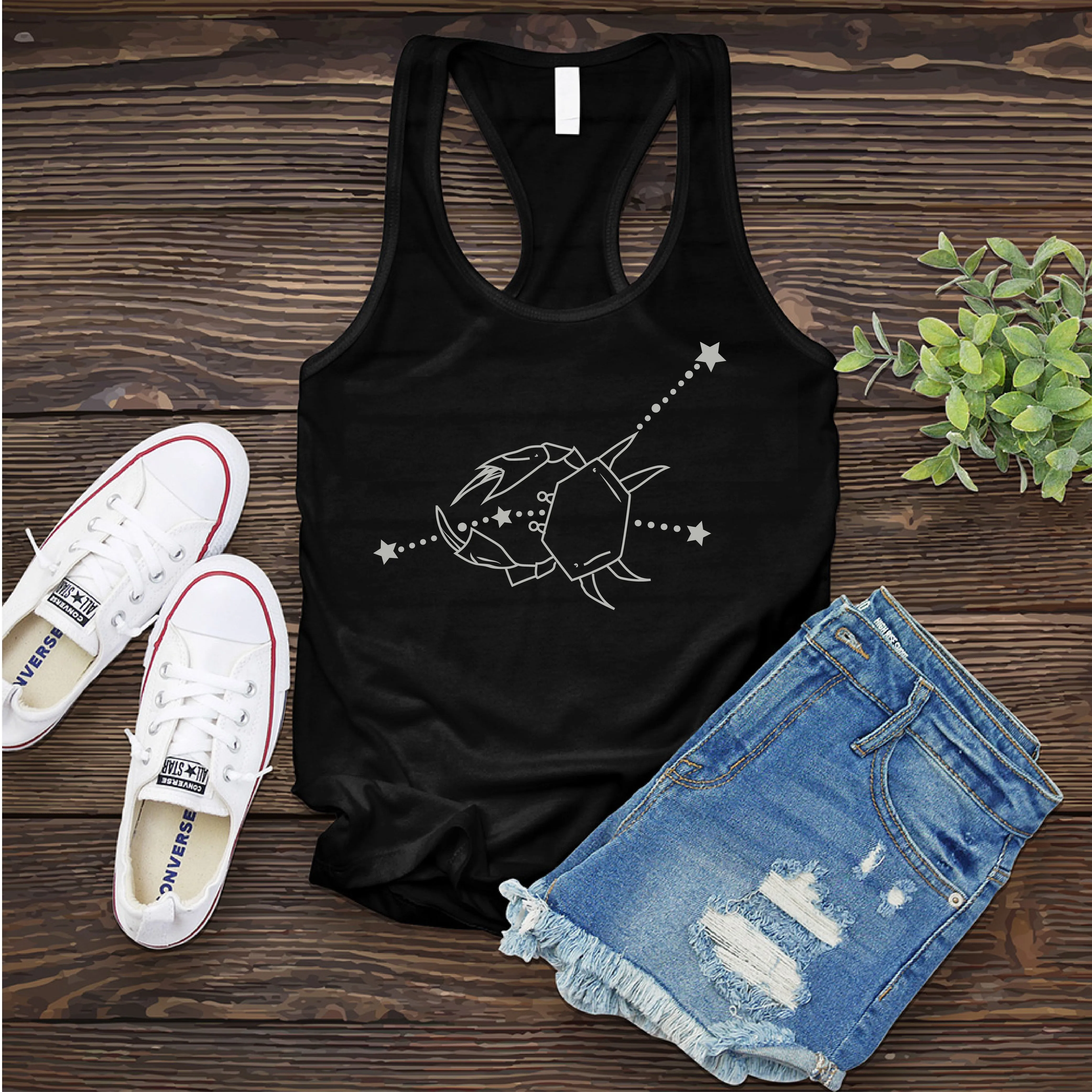 Cancer Constellation and Crab Women's Tank Top