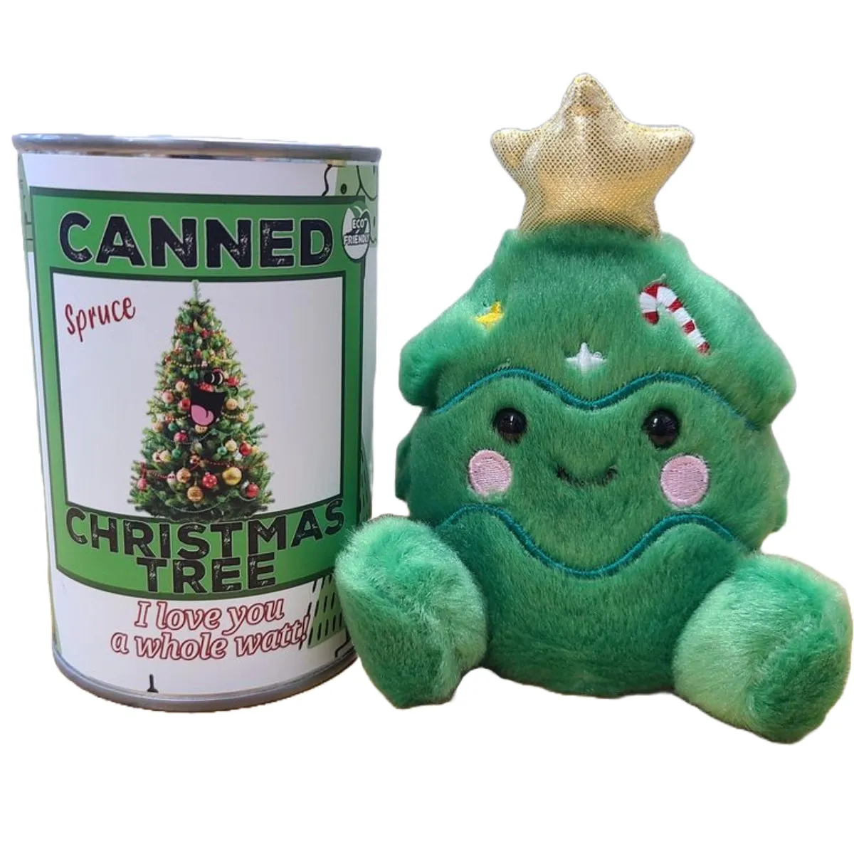 CANNED CHRISTMAS TREE STUFFED ANIMAL