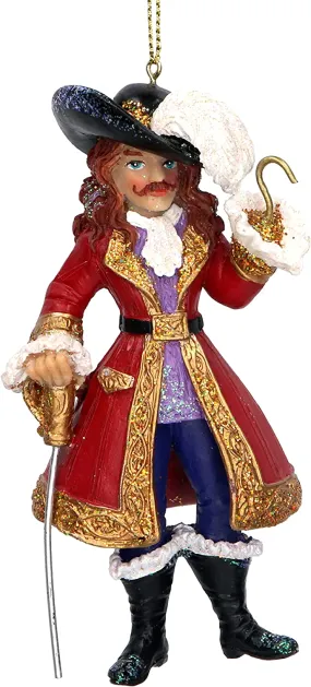 Captain Hook Resin Hanging Christmas Tree Decoration