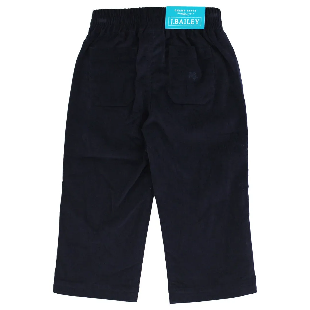 Charlie Pull on Pant - Navy Corduroy