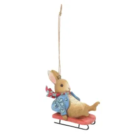 Christmas Decoration: Peter Rabbit Sledging