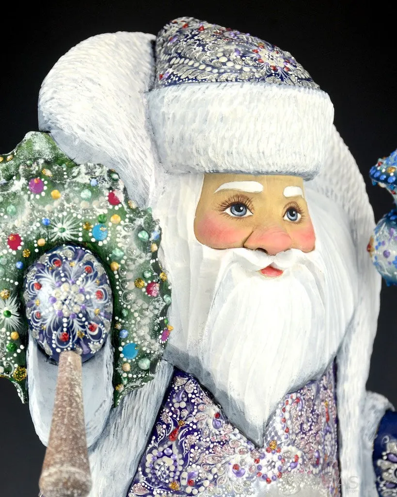 Christmas Forest Scenic Russian Santa Carving