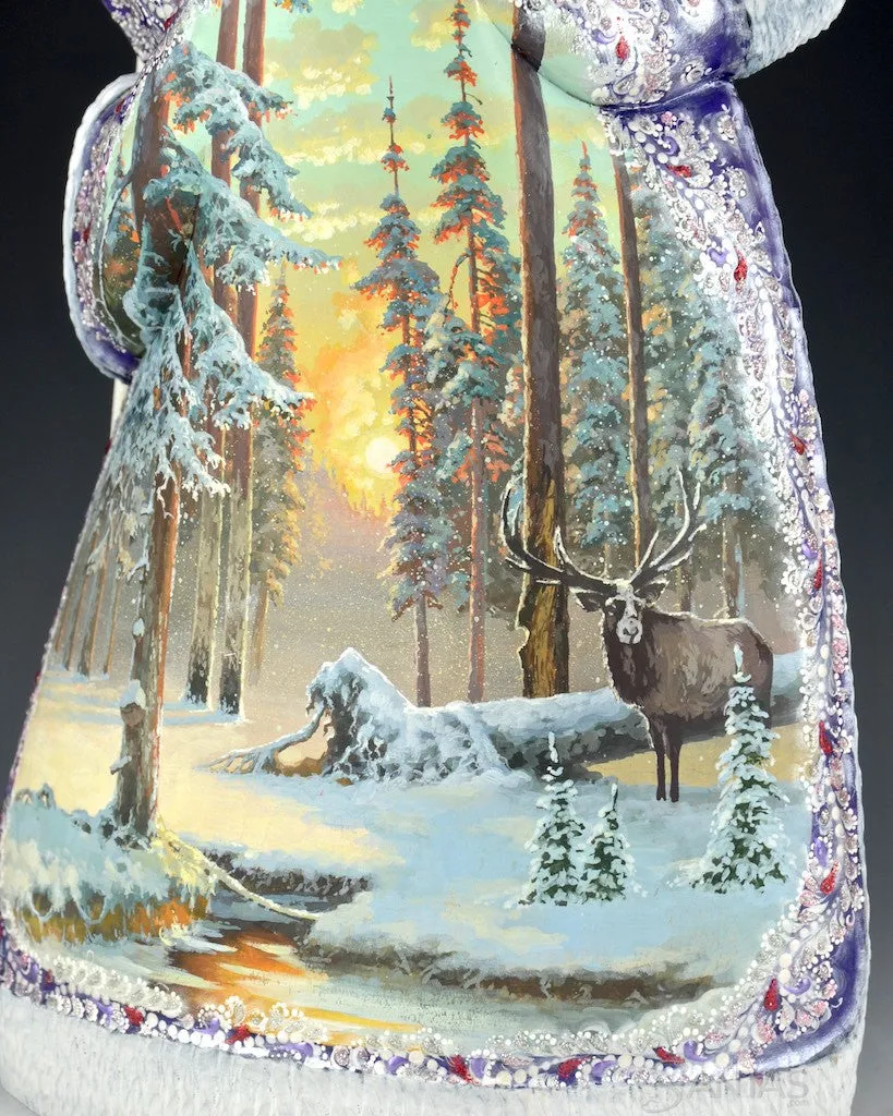 Christmas Forest Scenic Russian Santa Carving