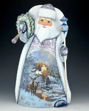 Christmas Forest Scenic Russian Santa Carving