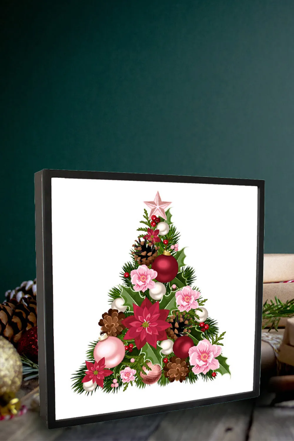 Christmas Peony Tree Lightbox