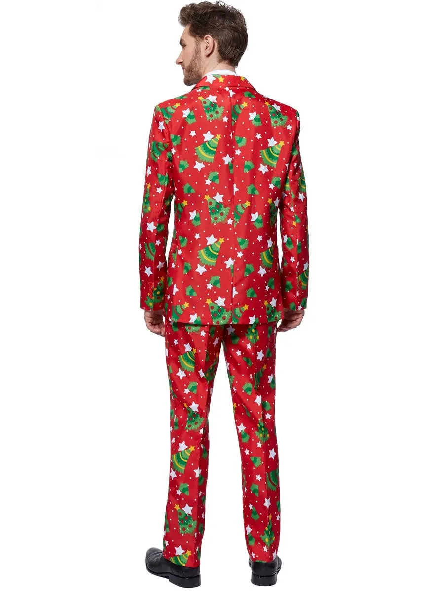 Christmas Trees Mens Red Suitmeister Costume Suit